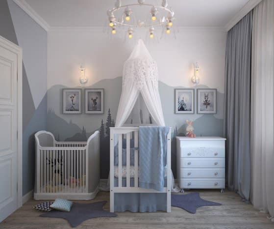 Arrangement and design of small and narrow children's rooms