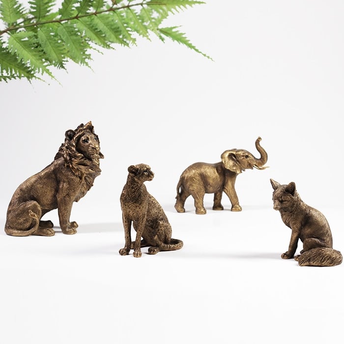 Wild Animal Statue Decor Craft Tiger Camel Lion Elephant Fox Sculpture Modern Art For Home Room Ornaments Decoration Accessories