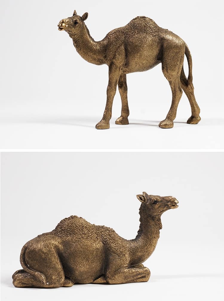 Wild Animal Statue Decor Craft Tiger Camel Lion Elephant Fox Sculpture Modern Art For Home Room Ornaments Decoration Accessories