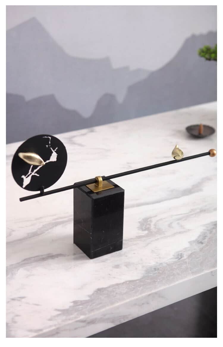 New Chinese Zen Gold Bird Ornament Home Soft Decor Living Room Porch Desktop Luxury Marble Crafts Metal Art Decor Accessories