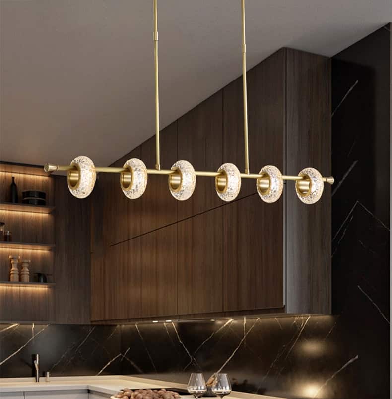 Modern Luxury LED Chandelier Nordic creative long glass ceiling light Dining Room living room minimalist Home bedroom люстра