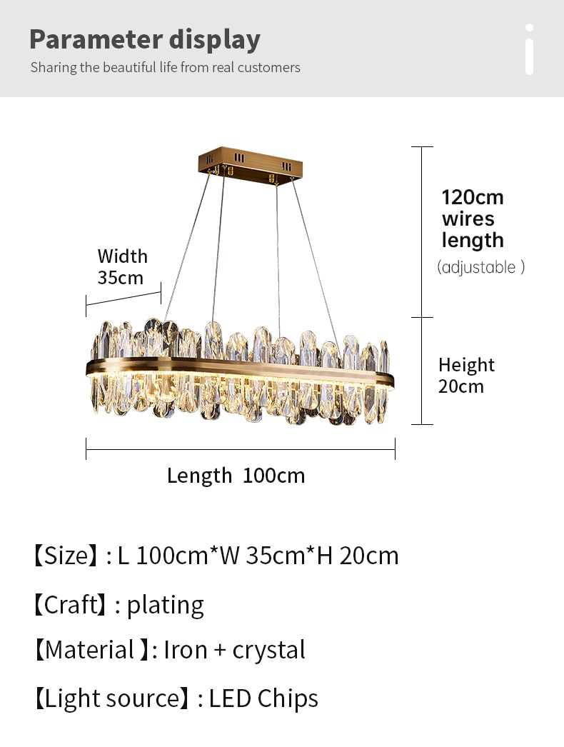 modern crystal chandelier lighting for bedroom living room villa ceiling lamp golden rectangular luxury simple led lustre