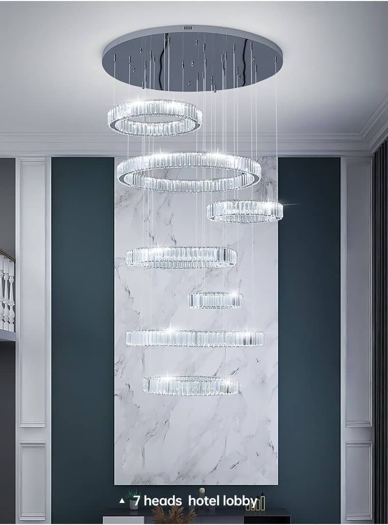 Modern led chandeliers lighting luxury Crystal Chandelier ining room bedroom circular staircase light villa hall hotel Lustre