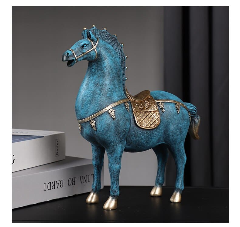 Home Decor Room Decoration Accessories Resin Horse Statue Living Room Bedroom Office Desk Ornaments Lucky Gift Crafts Retro