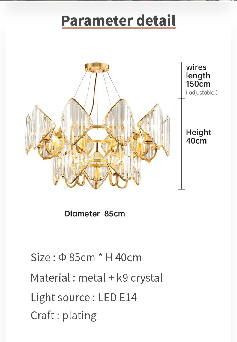 modern rectangle chandelier led indoor lighting shield crystal round chandeliers for living room new creative hanging lamp