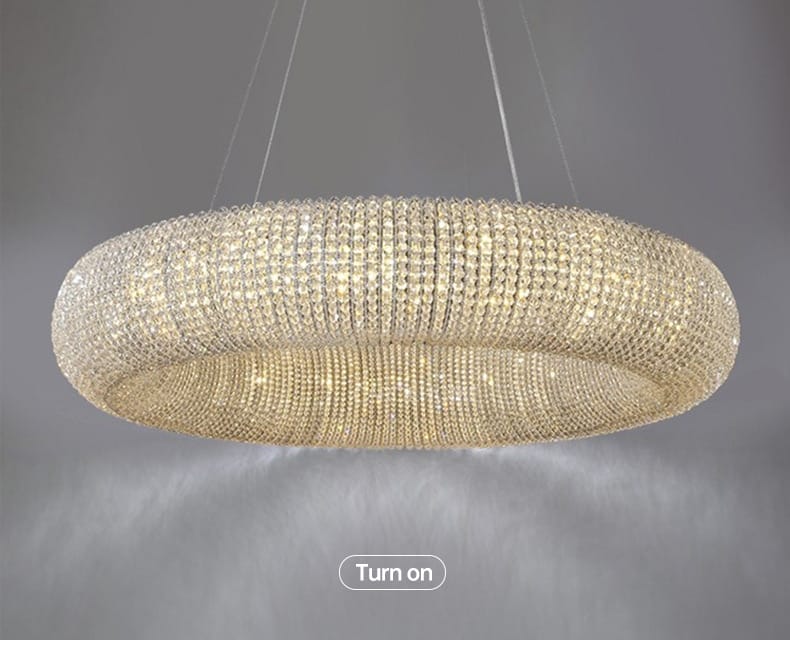 Luxury round chandelier crystal chandeliers for home hotel hall living room led indoor lighting modern cristal bead люстра