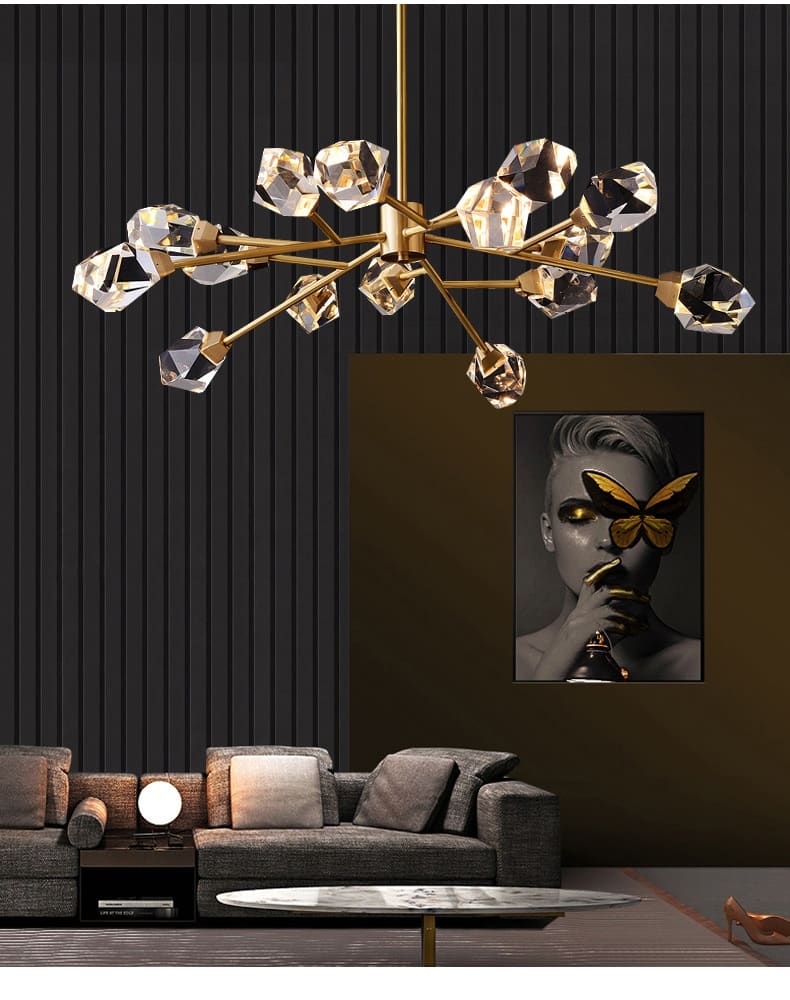 modern chandelier lighting for living room nordic aluminum chain round Chandeliers loft led indoor lighting home decoration