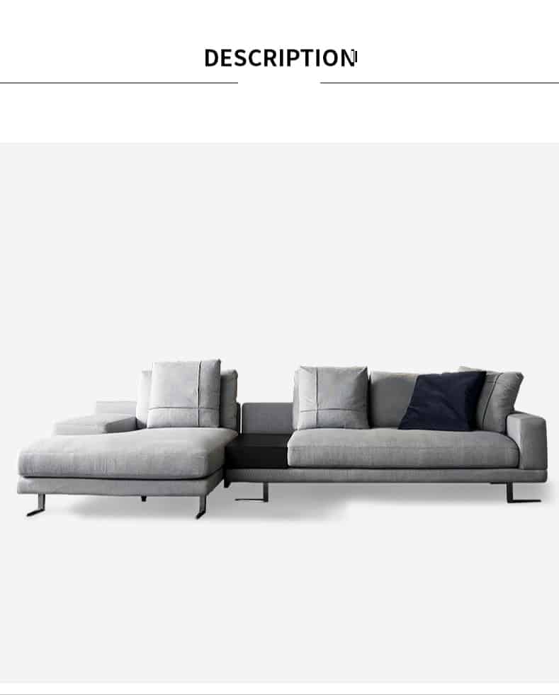Modern Minimalist fabric sofa large apartment living room simple modern style art-sofa