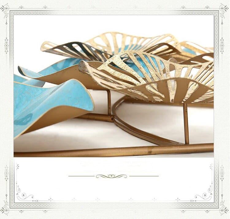 Luxury shiny gold Wrought Iron 3D Stereo Metal Lotus Leaf Mural Craft Wall Decoration Sofa Background wall mounted Ornament