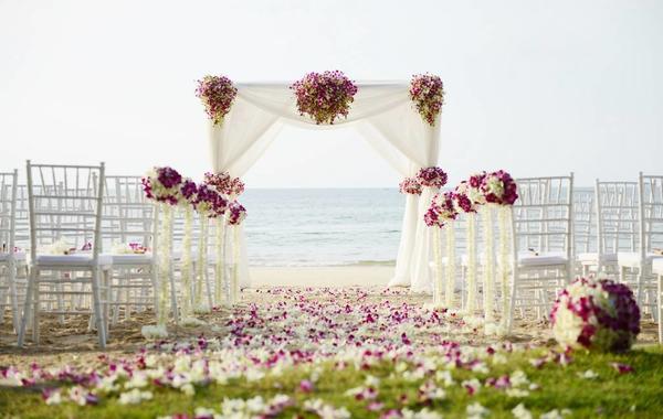 أفكار تزيين الزفاف الشاطئ